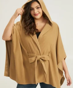 Solid Hooded Belted Batwing Sleeve Jacket 15 Solid Hooded Belted Batwing Sleeve Jacket -Clothing Shop 55984095 yx bef22e14 0b96 42a3 9cf5 806fe26516cc