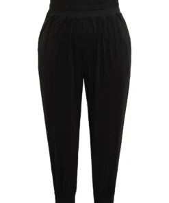 Solid Shirred Pocket Harem Sweatpants -Clothing Shop 560554127 aj
