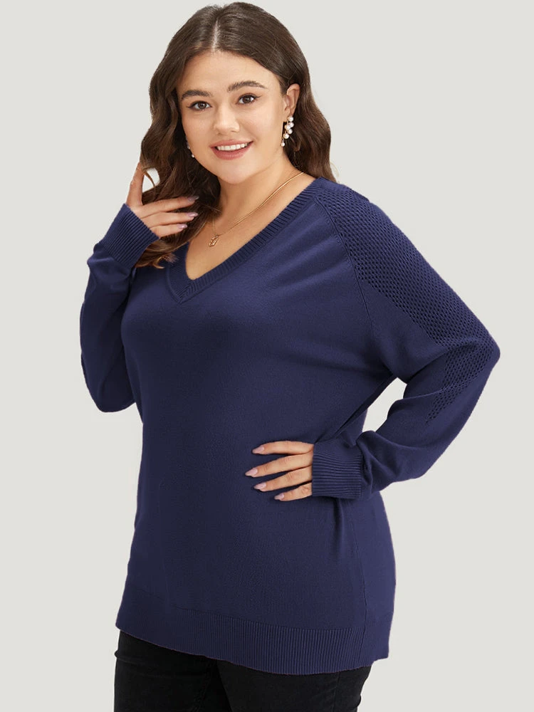 Supersoft Essentials Solid Cut Out Patchwork Pullover 21 Supersoft Essentials Solid Cut Out Patchwork Pullover - Image 19