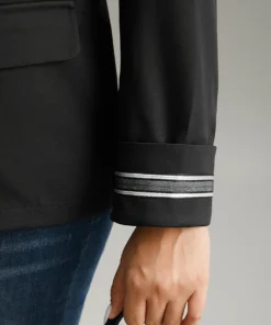 Suit Collar Metal Detail Patchwork Blazer -Clothing Shop 565860588 db