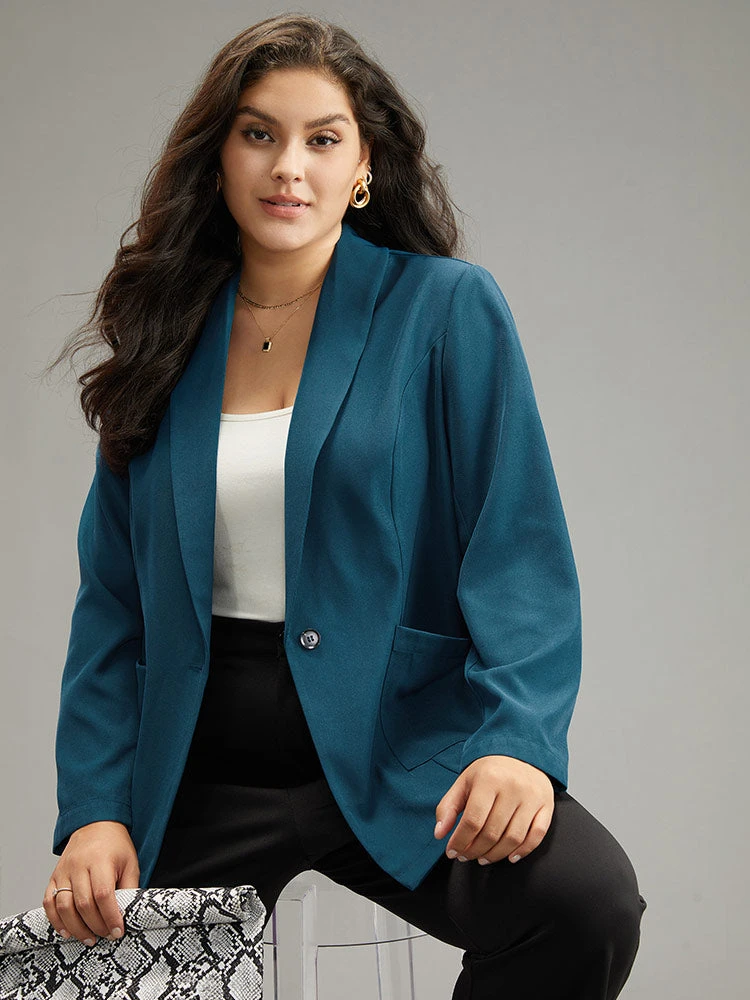 Anti-Wrinkle Lapel Collar Pocket Blazer 7 Anti-Wrinkle Lapel Collar Pocket Blazer - Image 5