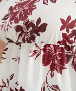 Floral Print Babydoll Ruffles Trim Cami Top -Clothing Shop 568385179 kd