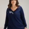 Supersoft Essentials Floral Embroidered Pullover