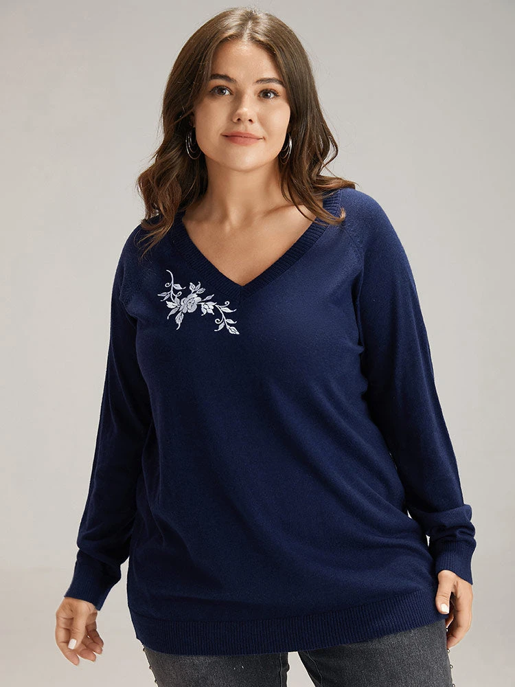 Supersoft Essentials Floral Embroidered Pullover 3 Supersoft Essentials Floral Embroidered Pullover