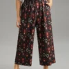 Moroccan Print Elastic Waist Wide Leg Pants -Clothing Shop 573246402 sr