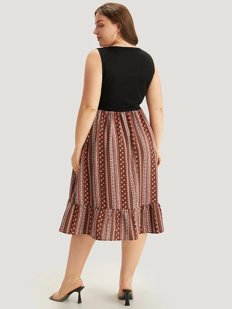 Supersoft Essentials Bandana Print Patchwork Pocket Ruffle Hem Tank Dress 19 Supersoft Essentials Bandana Print Patchwork Pocket Ruffle Hem Tank Dress - Image 17