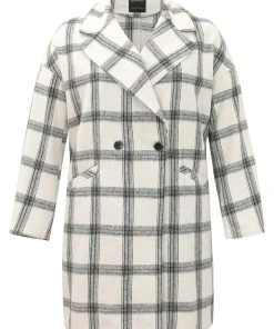 Plaid Lapel Collar Button Up Coat 21 Plaid Lapel Collar Button Up Coat -Clothing Shop 577484379 rs