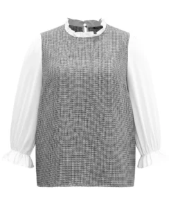 Gingham Ruffles Patchwork Frill Trim Blouse 29 Gingham Ruffles Patchwork Frill Trim Blouse -Clothing Shop 578353391 sl 152a8d5c ec4e 41d1 bfe6 9ed124a14aaf