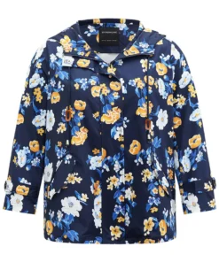 Boho Print Drawstring Hooded Zipper Jacket -Clothing Shop 580752964 xo