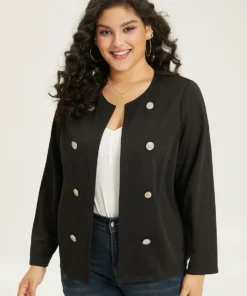 Halloween Solid Buckle Detail Jacket -Clothing Shop 582285600 ic d89da964 d3dc 48a3 a79d 8c53bab30699