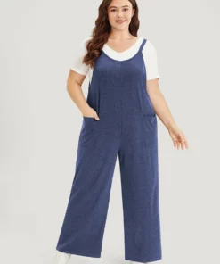 Supersoft Essentials Solid Patched Pocket Overall Cami Jumpsuit -Clothing Shop 586144845 fp de7764cb 46db 46ee 8962 55995867e688