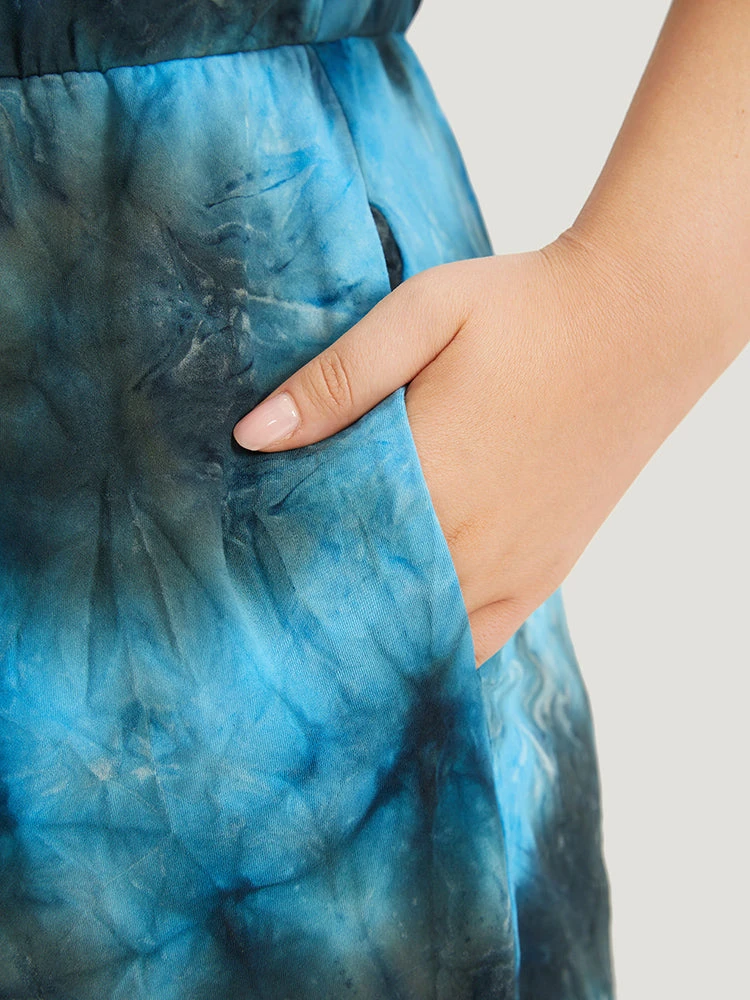 Tie Dye Button Up Ties Raglan Sleeve Jumpsuit 9 Tie Dye Button Up Ties Raglan Sleeve Jumpsuit - Image 7