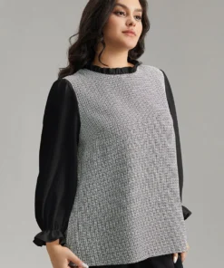 Gingham Ruffles Patchwork Frill Trim Blouse 32 Gingham Ruffles Patchwork Frill Trim Blouse -Clothing Shop 591324586 cx bcf416cc 8957 4797 99c8 e664e905fe97