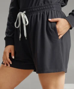 Cotton Plain Drawstring Pocket Sleep Shorts 13 Cotton Plain Drawstring Pocket Sleep Shorts -Clothing Shop 593019461 gg 53d1d901 6c66 4ada ae87 16dc9872d6be