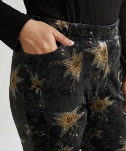 Star Elastic Waist Velvet High Rise Bootcut Pants 11 Star Elastic Waist Velvet High Rise Bootcut Pants -Clothing Shop 594548389 jr