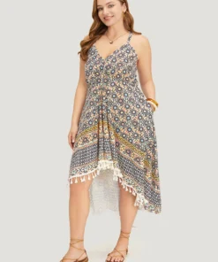 Bandana Pocket High Low Hem Wrap Tassels Trim Cami Dress -Clothing Shop 594576333 pq e3e0d464 ff36 4b7a a57d 7625df5149b8