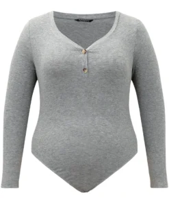 Supersoft Essentials Rib Knit Button Up Bodysuit 19 Supersoft Essentials Rib Knit Button Up Bodysuit -Clothing Shop 595366032 ll