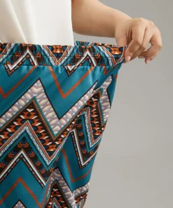 Boho Print Lastic Waist Wide Leg High Rise Pants 10 Boho Print Lastic Waist Wide Leg High Rise Pants -Clothing Shop 596522713 fx