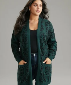 Supersoft Essentials Floral Pocket Contrast Cardigan