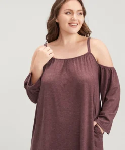 Solid Pocket Cold Shoulder Dress 13 Solid Pocket Cold Shoulder Dress -Clothing Shop 5 3f2be9b8 eace 4415 813e ffd43abd2a3e