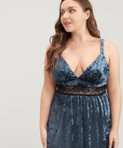 Solid Lace Insert Velvet Cami Night Dress 13 Solid Lace Insert Velvet Cami Night Dress -Clothing Shop 5 508abb1f c469 4afd ab28 46a2fd6433c1