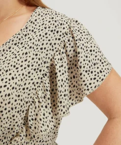 Leopard Ruffle Cap Sleeve V Neck Pocket Jumpsuit 18 Leopard Ruffle Cap Sleeve V Neck Pocket Jumpsuit -Clothing Shop 600410636 sq