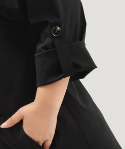 Halloween Plain Lapel Collar Button Up Tab Sleeve Coat 16 Halloween Plain Lapel Collar Button Up Tab Sleeve Coat -Clothing Shop 602015473 cw