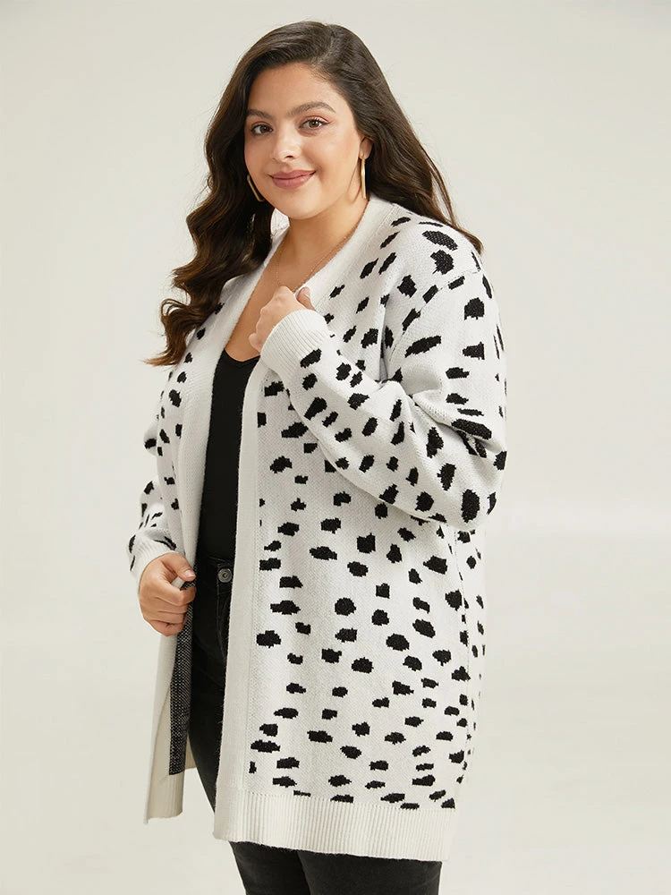Supersoft Essentials Dot Print Open Front Cardigan 5 Supersoft Essentials Dot Print Open Front Cardigan - Image 3