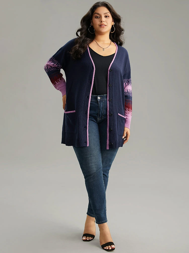 Contrast Heather Pocket Open Front Cardigan 8 Contrast Heather Pocket Open Front Cardigan - Image 6