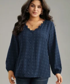 Plisse Eyelet Lace Elastic Cuffs Blouse -Clothing Shop 605957943 cd 6019e820 7b26 4e1b 9009 adc6411bf306