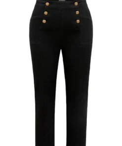 High Stretch Skinny Metal Detail Jeans -Clothing Shop 606070886 fu