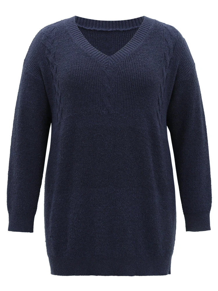 Anti-Pilling Solid Cable Knit Button Detail Pullover 11 Anti-Pilling Solid Cable Knit Button Detail Pullover - Image 9