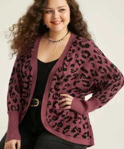 Supersoft Essentials Leopard Curved Hem Cardigan -Clothing Shop 607775855 wb