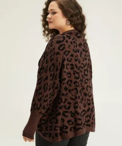Supersoft Essentials Leopard Curved Hem Cardigan -Clothing Shop 608335127 kq
