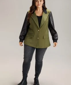 Anti-Wrinkle Contrast Flap Pocket Button Fly Coat -Clothing Shop 611865780 gl