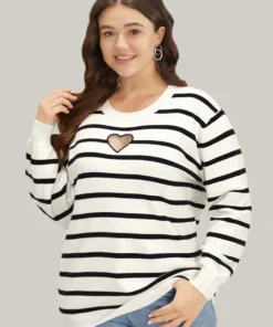 Supersoft Essentials Striped Heart Keyhole Mesh Pullover 14 Supersoft Essentials Striped Heart Keyhole Mesh Pullover -Clothing Shop 614004752 vm d2540ed2 6dc1 4d7a 83b6 896b7ecae75c
