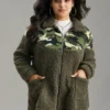 Camo Patchwork Zipper Pocket Teddy Jacket 1 Camo Patchwork Zipper Pocket Teddy Jacket -Clothing Shop 621517327 vm
