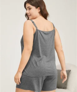 Solid Guipure Lace Sleep Cami Top 11 Solid Guipure Lace Sleep Cami Top -Clothing Shop 622206619 us