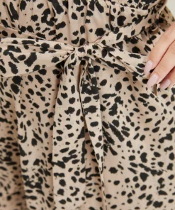 Allover Print Ruffle Layered Sleeve Pocket Belted Jumpsuit 18 Allover Print Ruffle Layered Sleeve Pocket Belted Jumpsuit -Clothing Shop 62411707 dk