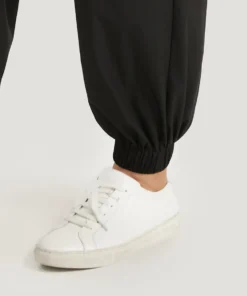 Solid Pocket Back Crisscross Elastic Waist Jumpsuit -Clothing Shop 625167207 qv