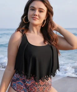 Solid Laser Cut Adjustable Straps Tankini Top -Clothing Shop 625250943 sr 45ed34e3 a5a4 41db a688 ca862b53c2a8