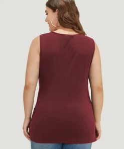 Supersoft Essentials Plain V Neck Twist Front Tank Top -Clothing Shop 625853940 pm a8f8b71c 34b6 4183 bc12 0b3c0d653e1a