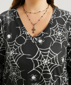 Halloween Spider Web Print Sleep Dress -Clothing Shop 629322061 vh