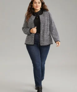 Tweed Pocket Button Detail Jacket 10 Tweed Pocket Button Detail Jacket -Clothing Shop 630703074 ed