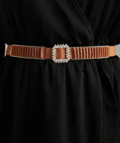 Rhinestone Detail Contrast Elastic Belt -Clothing Shop 631149155 ds fa9d955a 8b81 4f02 b8de 25b75b788b84