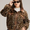 Leopard Patchwork Button Through Jacket -Clothing Shop 631422570 wa a7f502e5 c098 403e 8cc6 f23ac7495c30