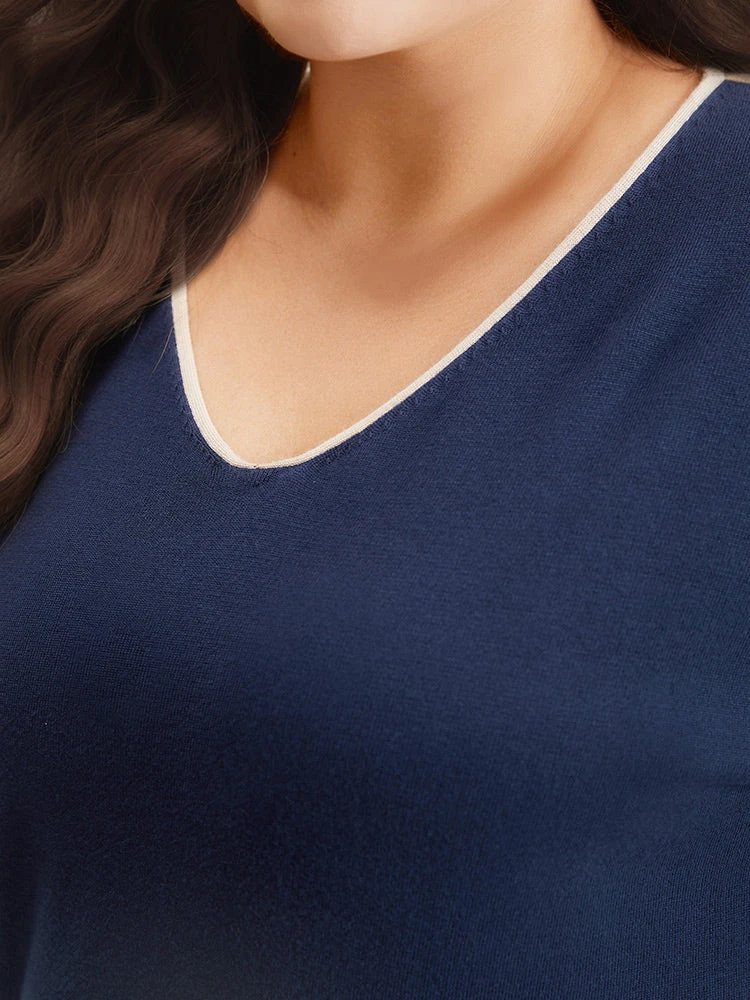 Supersoft Essentials Contrast Trim Drop Shoulder Pullover 9 Supersoft Essentials Contrast Trim Drop Shoulder Pullover - Image 7