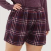 Tartan Elastic Waist Pocket Sleep Shorts