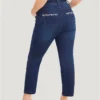 Very Stretchy High Rise Dark Wash Embroidery Back Jeans -Clothing Shop 636851435 pd