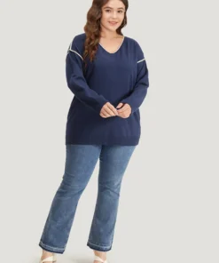 Supersoft Essentials Contrast Trim Drop Shoulder Pullover 17 Supersoft Essentials Contrast Trim Drop Shoulder Pullover -Clothing Shop 638949294 aj 2bd8906f e712 4519 9921 911afc80915a